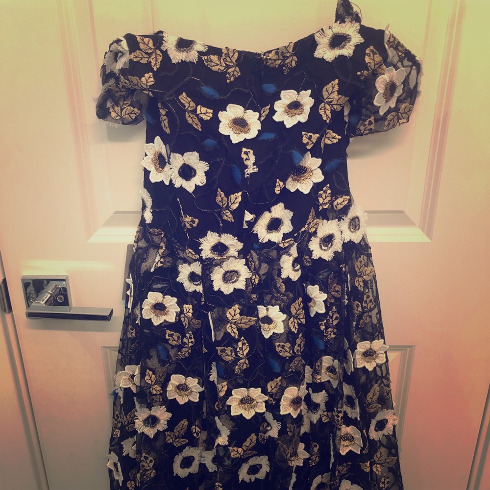 Eliza J lace fit and flare dress